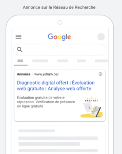capture d'écran d'une publicité en ligne sur yelram un audit gratuit